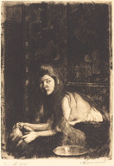 Mulher com um vaso (La femme au vaso) de Albert Besnard