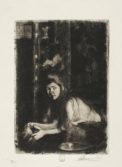 Mulher com um vaso de Albert Besnard