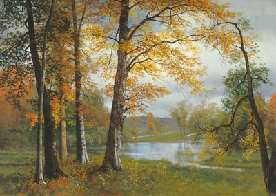 Um lago tranquilo de Albert Bierstadt