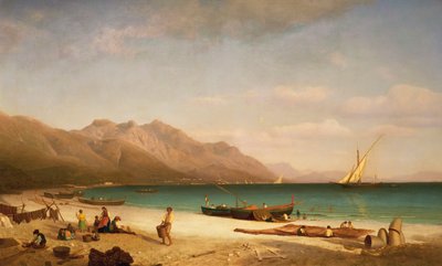 Baía de Salerno, 1858 de Albert Bierstadt