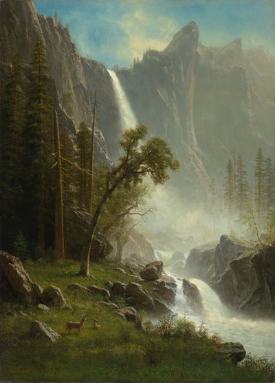 Quedas nupciais do véu, Yosemite, c.1871-1873 de Albert Bierstadt