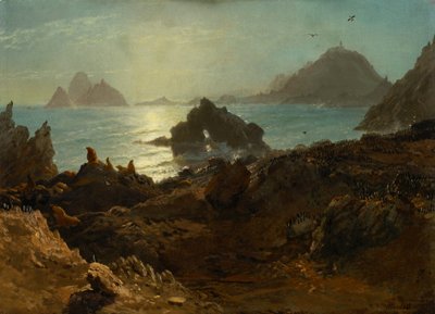 Ilhas Farallon, Oceano Pacífico, Califórnia de Albert Bierstadt