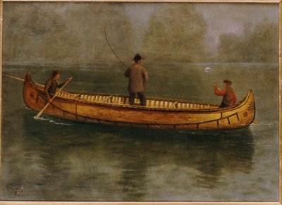 Pesca de canoa de Albert Bierstadt