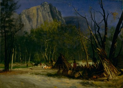 Índios em conselho, Califórnia de Albert Bierstadt