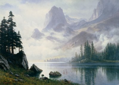 Montanha fora da névoa de Albert Bierstadt