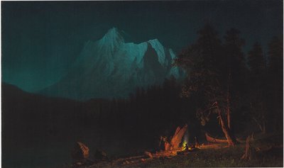 Paisagem montanhosa ao luar de Albert Bierstadt