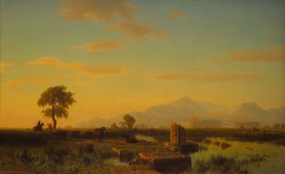 Ruínas de Paestum de Albert Bierstadt