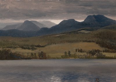 Sundown on the Lake (que se pensa ser o Lago Tahoe) de Albert Bierstadt