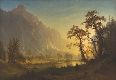 Nascer do sol, Vale de Yosemite de Albert Bierstadt