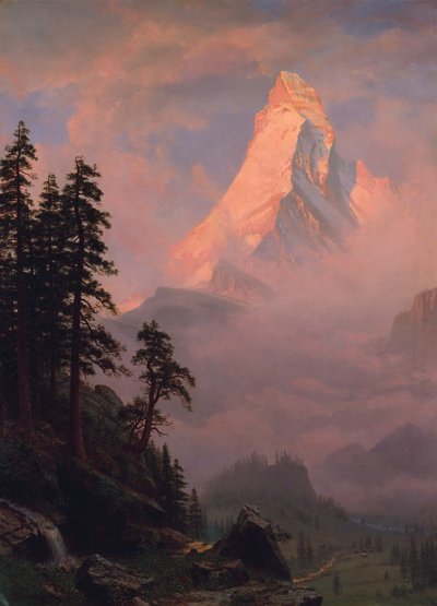 Nascer do sol no Matterhorn, depois de 1875. de Albert Bierstadt