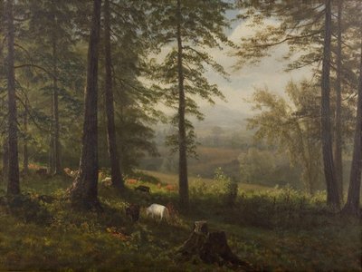 Vista para uma clareira de Albert Bierstadt