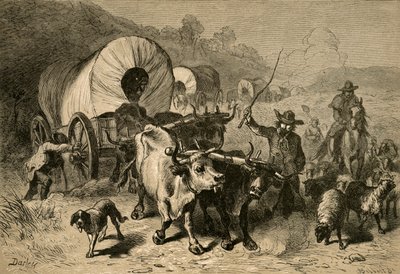 Emigração para o país ocidental, 1877. de Albert Bobbett