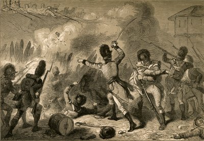 Os britânicos repeliram em Fort Stephenson, 1878. de Albert Bobbett