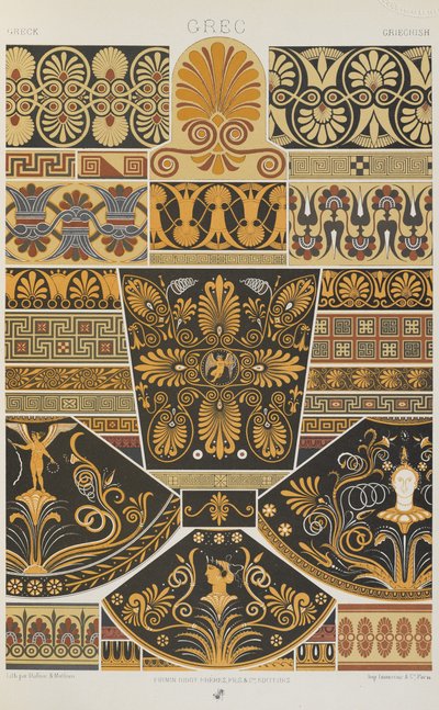 Grego, placa 5 de "Ornamento Policromático": Cem Placas em Ouro, Prata e Cores