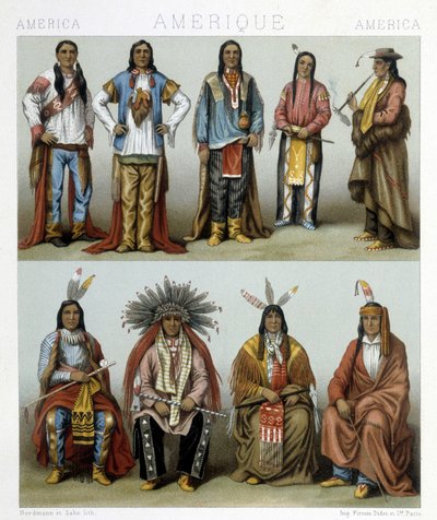 Ilustração em "Le costume historique" de Racinet de Albert Charles August Racinet