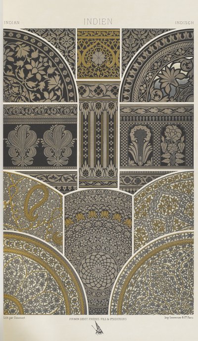 Índio, placa 16 de "Ornamento Policromático": Cem Placas em Ouro, Prata e Cores