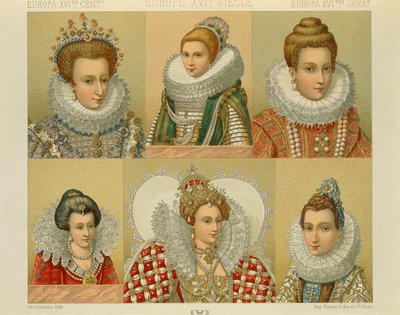 "Le Costume Historique" (A História Completa do Traje) por Auguste Racinet, Volume IV de Albert Charles August Racinet