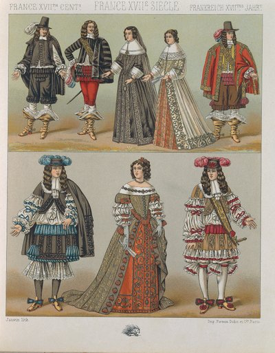 "Le Costume Historique" (A História Completa do Traje) por Auguste Racinet, Volume V de Albert Charles August Racinet