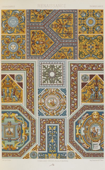 Renascença, placa 60 de "Ornamento Policromático": Cem Placas em Ouro, Prata e Cores