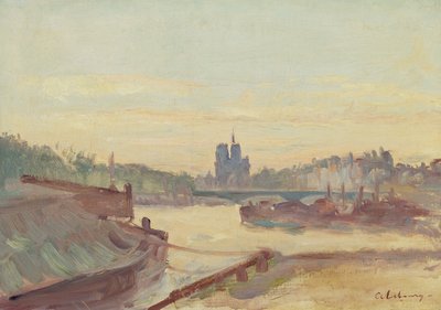 Notre Dame de Paris (óleo sobre tela) de Albert Charles Lebourg