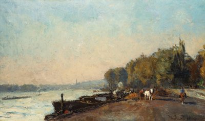 Na ponte de Suresnes no outono de Albert Charles Lebourg