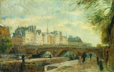 A nova ponte da cidade; A Pont Neuf de la Cité, de Albert Charles Lebourg