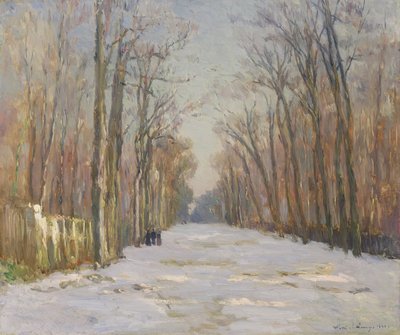 Cena de inverno, 1891 de Albert Charles Lebourg