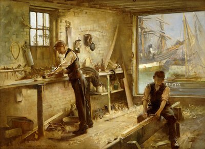 Oficina do Shipwright, 1902 de Albert Chevallier Tayler