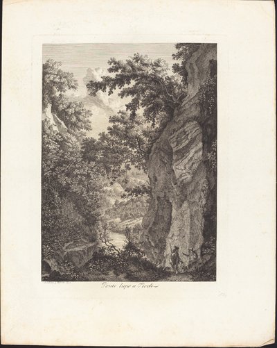 Ponte Lupo em Tivoli de Albert Christoph Dies