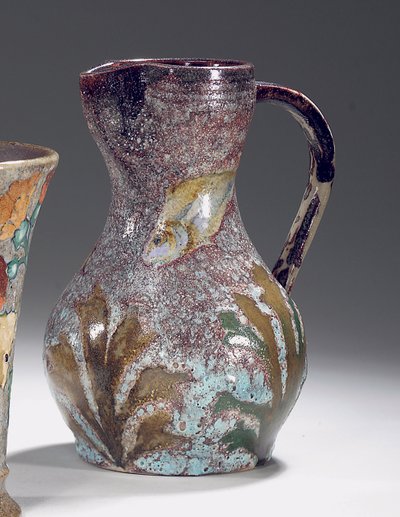 Jarro aquático, fabricado por Sevres, c.1900 (grés esmaltado) de Albert Dammouse