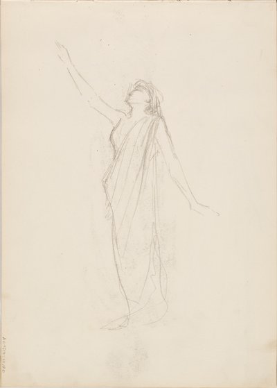 Aino Ackté as Alcestis, sketch de Albert Edelfelt