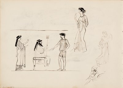 Figuras antigas masculinas e femininas de Albert Edelfelt