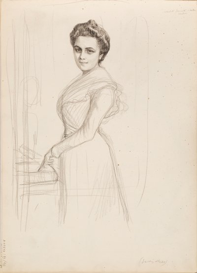 Camille Vallery-Radot, esboço para retrato de Albert Edelfelt