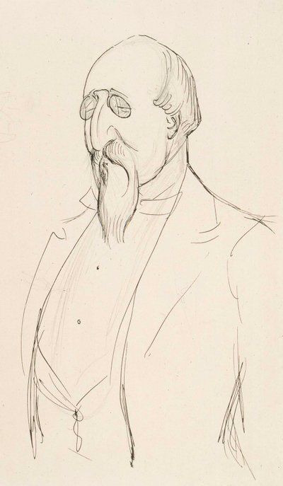 Caricatura de Leo Mechelin de Albert Edelfelt