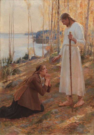 Cristo e Maria Madalena, uma lenda finlandesa de Albert Edelfelt