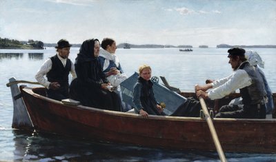 O transporte do caixão da criança / O funeral de uma criança de Albert Edelfelt