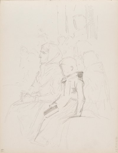 Serviço Divino no Arquipélago de Uusimaa, esboço de Albert Edelfelt