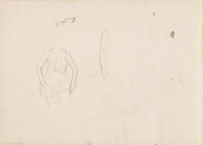 Mulher a levantar a saia, o rosto, o braço de Albert Edelfelt