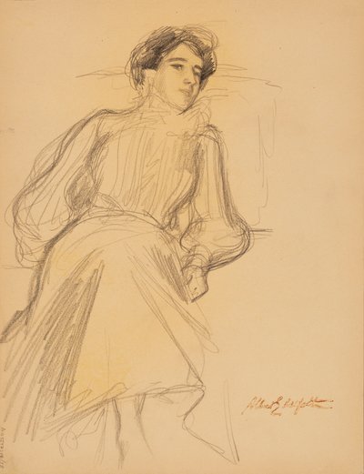 Mulher sentada de Albert Edelfelt