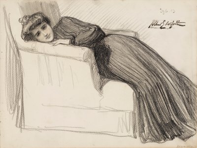 Mulher em repouso de Albert Edelfelt