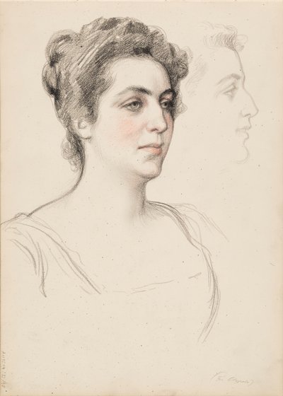 Esboço para um retrato de uma mulher de Albert Edelfelt