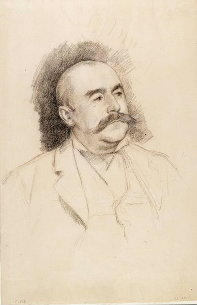 Retrato do Barão A. Portalis, esboço de Albert Edelfelt