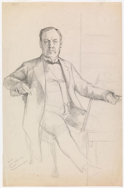 Retrato de Louis Pasteur, esboço de Albert Edelfelt