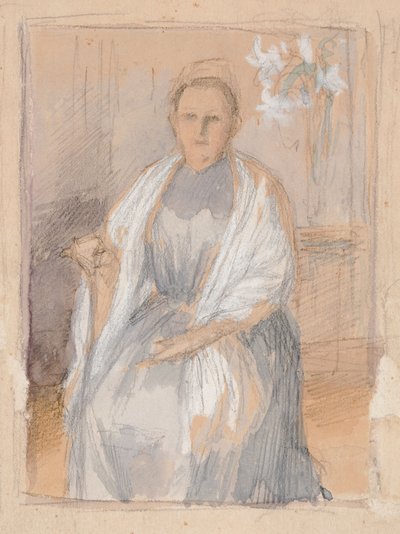 Retrato da Sra. Anna Sinebrychoff, esboço de Albert Edelfelt