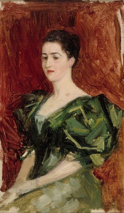 Retrato da Sra. Dagmar Dippell, esboço de composição de Albert Edelfelt