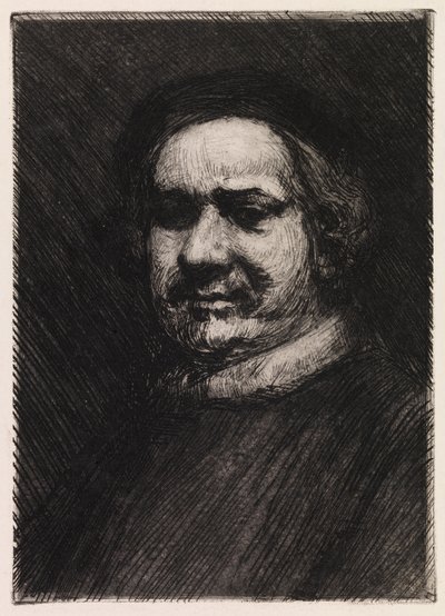 Retrato de Rembrandt, cópia inspirada em Rembrandt de Albert Edelfelt
