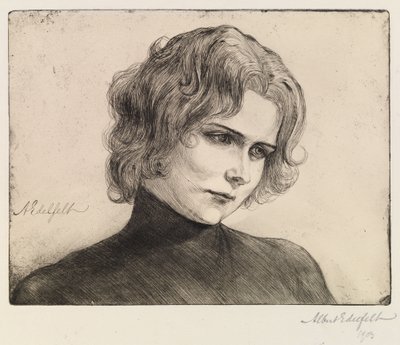 Retrato da atriz Elli Grahn-Niska; A atriz Elli Grahn-Niska de Albert Edelfelt