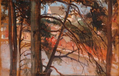 Porvoo vista do monte Näsinmäki de Albert Edelfelt