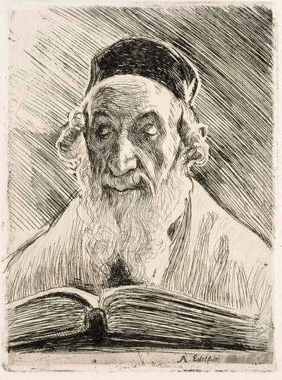 Leitura do rabino de Albert Edelfelt