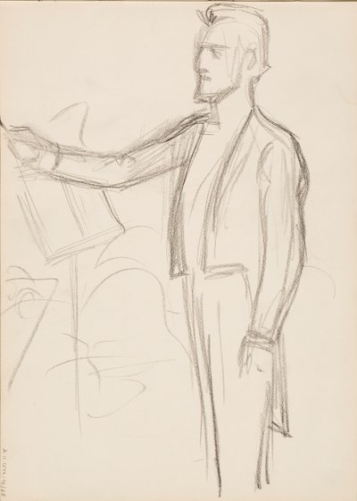 Robert Kajanus, esboço para retrato de Albert Edelfelt